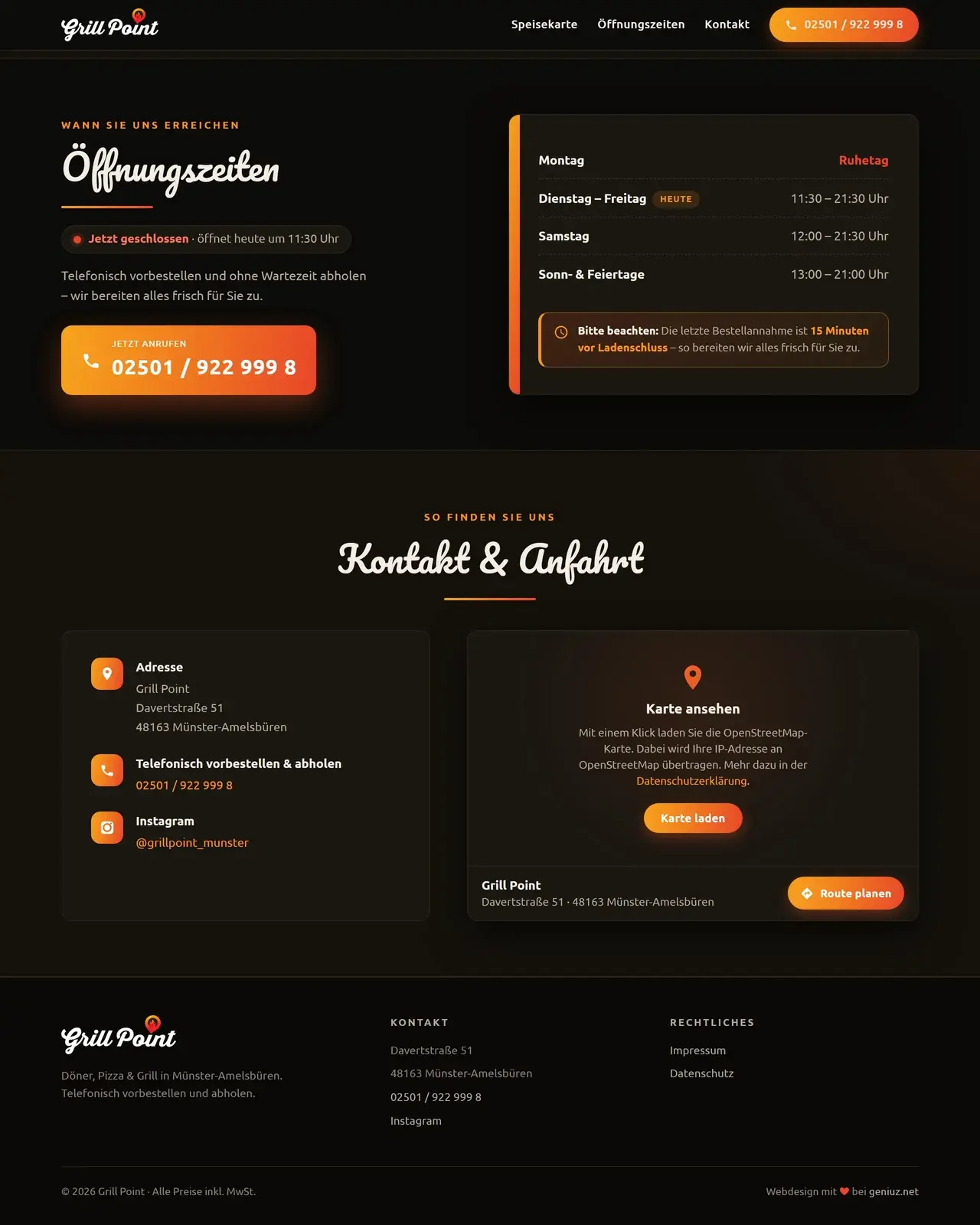 Ausschnitt 4 der Website von Grill Point