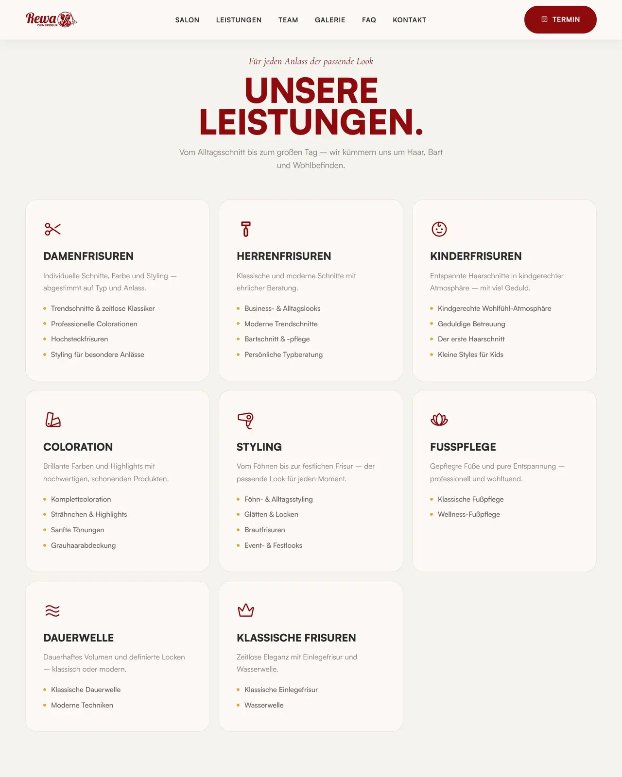 Rewa Friseur: Die Aufgabe