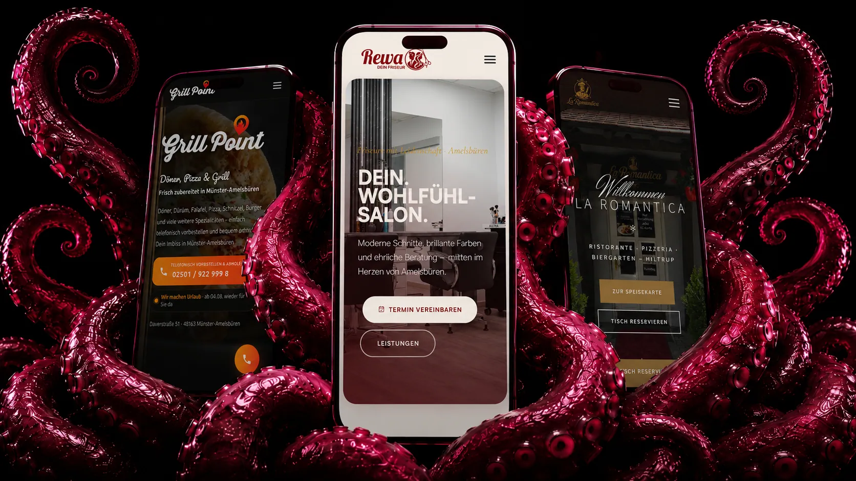 Website-Projekte von Geniuz auf Smartphones