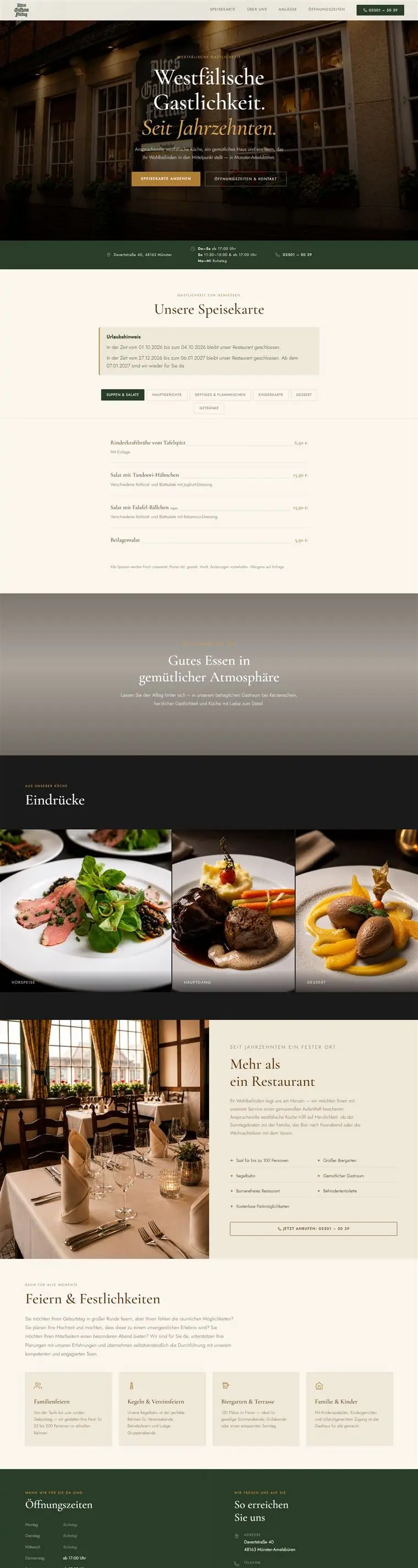Website Altes Gasthaus Freitag